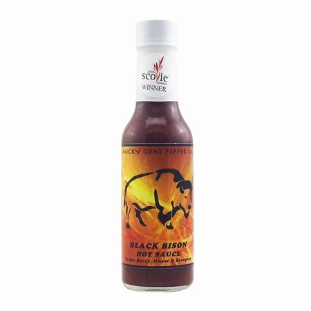 ANGRY GOAT Pepper Co. Black Bison Hot Sauce 5 oz AGPCBB